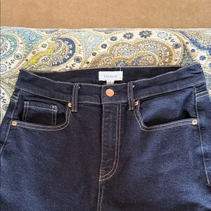 Evereve Women's High Rise Dark Indigo Jeans